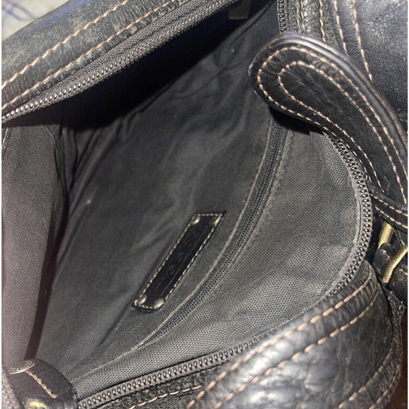 Fossil Brown Leather Small Adjustable Buckle Strap Purse Shoulder Bag‎ ID Holder - Picture 3 of 7